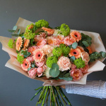 creamsicle roses gerberas