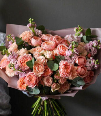 vuvuzela and spray roses bouquet