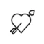 Valentines Day flowers icon