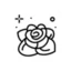 roses flowers icon